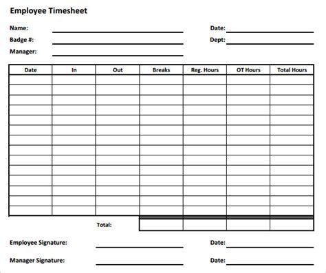 Free 11 Sample Employee Timesheet Calculator Templates In Pdf Excel