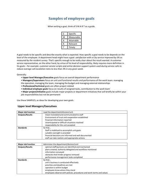 Employee Goal Setting 11 Examples Format Pdf Examples