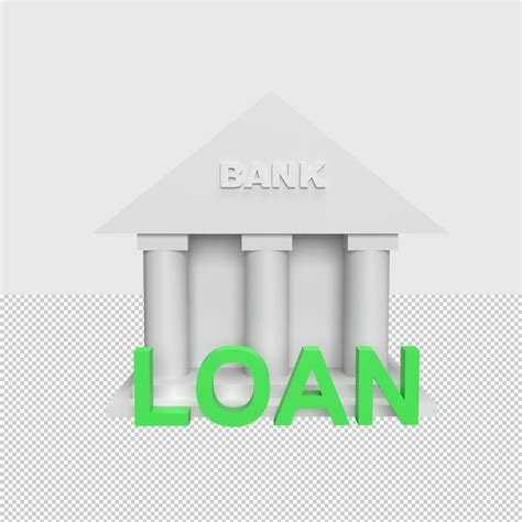 Premium Psd 3d Bank Loan Concept Rendered Illustration