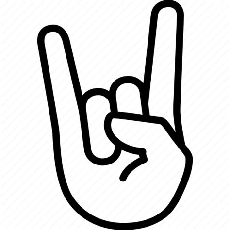 Hand Heavy Horns Metal Rock Roll Sign Icon Download On Iconfinder