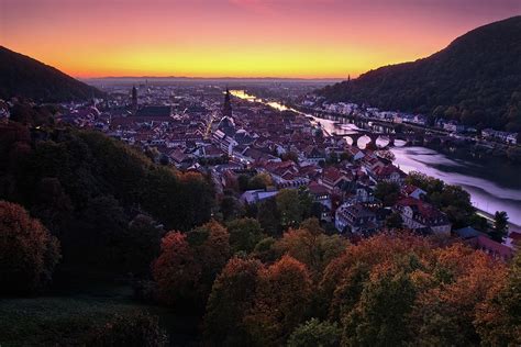 Heidelberg At Autumn Twilight Photograph By By Michael