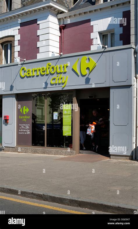Carrefour City Supermarket Cancale Brittany Northern France Europe