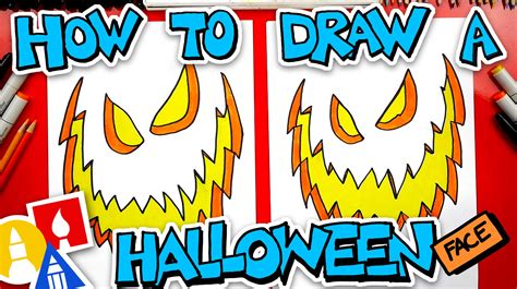 How To Draw A Halloween Face Art For Kids Hub