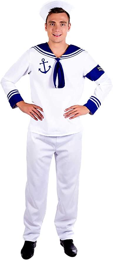 Fun Shack Sailor Costume Men White Navy Mens Halloween Outfit Available