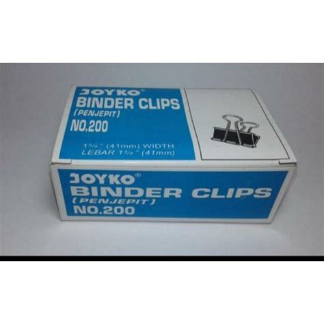 Jual Joyko Binder Clip No 200 41mm 1 5 8 Inch Penjepit Kertas Klip