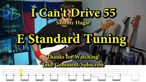 I Cant Drive 55 Sammy Hagar Bass Cover With Tabs Youtube