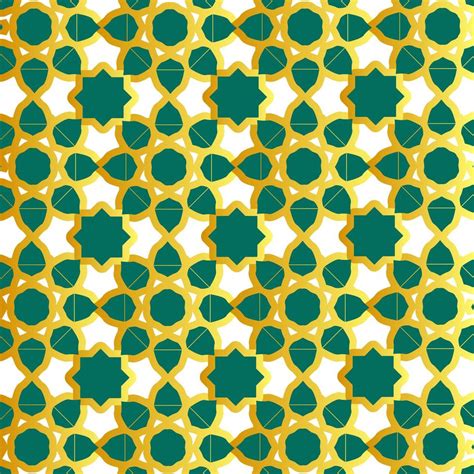 Green And Gold Islamic Pattern 1221101 Vector Art At Vecteezy