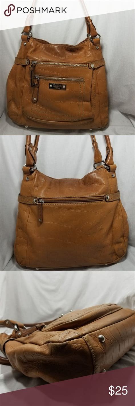 A9 591 Tignanello Shoulder Bag Embossed Leather BOGO 1 2 OFF Tignanello