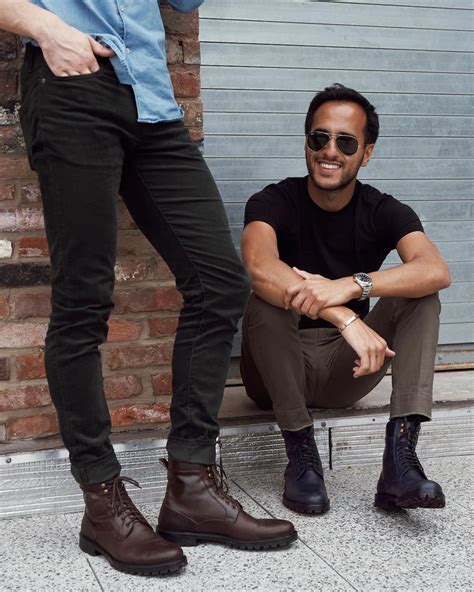 Combat Boot In Dark Brown Boots Outfit Men Chelsea Boots Outfit