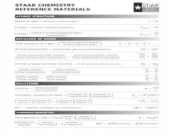 Reference Materials Staar / Staar Grade 8 Science Reference Materials Chart Printable Pdf Download