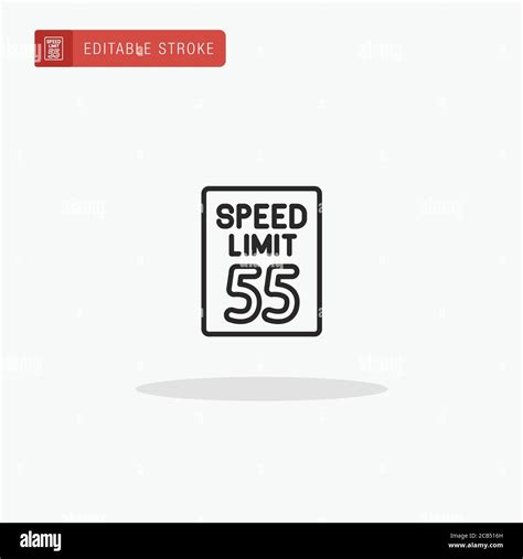 Speed Limit Icon Vector Speed Limit Icon For Presentation Stock Vector