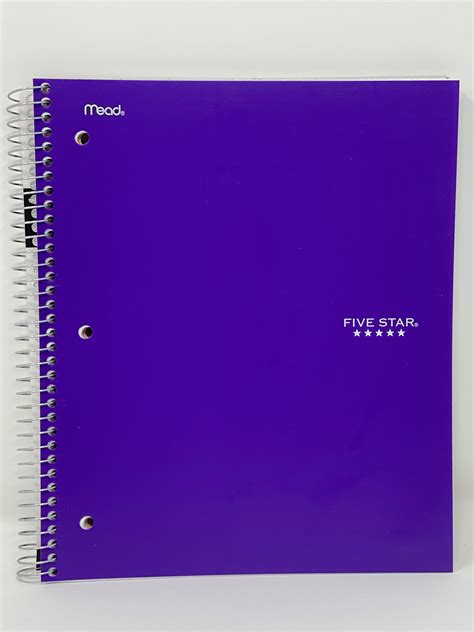 Five Star College Ruled 3 Subject Notebook 11 X 8 12 150 Sheets 6