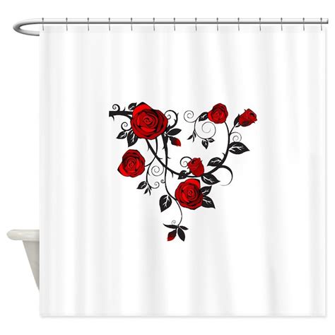 Red Rose Shower Curtain By Tartle
