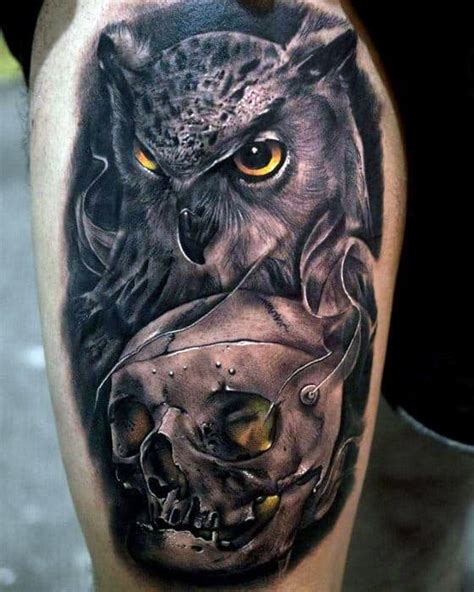 50 Owl Skull Tattoo Designs For Men 2024 Inspiration Guide