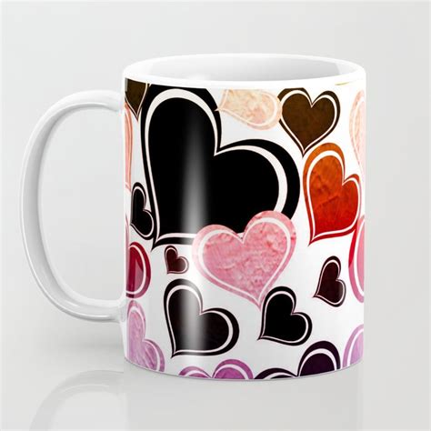 Funky Hearts Coffee Mug By Groovyfinds Society6