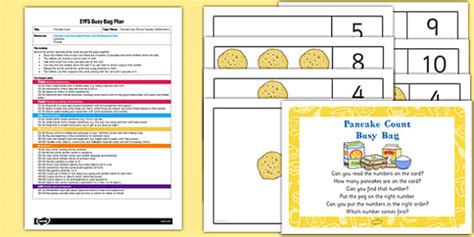 Pancake Count Eyfs Busy Bag Plan And Resource Pack Twinkl