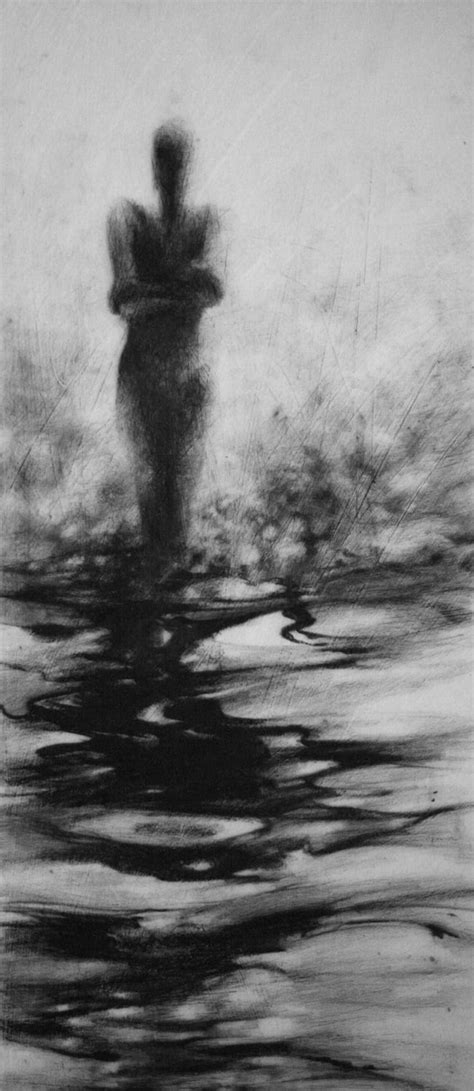 Haunting Figure Drawing Gothic Moody Dark By Claralieufineart
