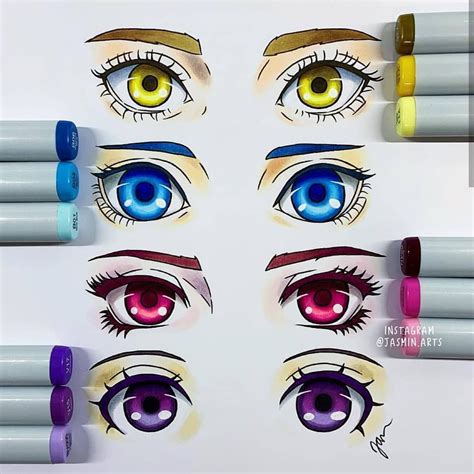 Eye Colors Copic Markers Art Dibujar Ojos De Anime Ojos Anime