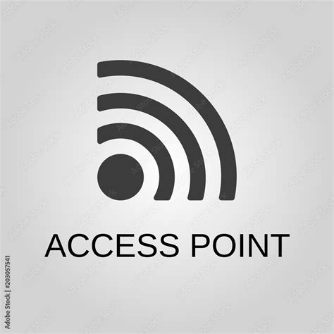 Access Point Icon Access Point Symbol Flat Design Stock Vector