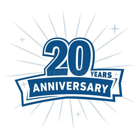 20 Years Celebrating Anniversary Design Template 20th Anniversary Logo