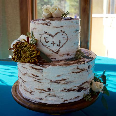 Top Wedding Cake Trends For 2017 Rustic Birch Tree Cake