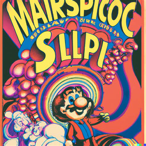 Super Mario On A 1960s Psychedelic Concert Poster Dall·e 2 Images