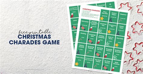Christmas Charades Game Free Fun Printable Game