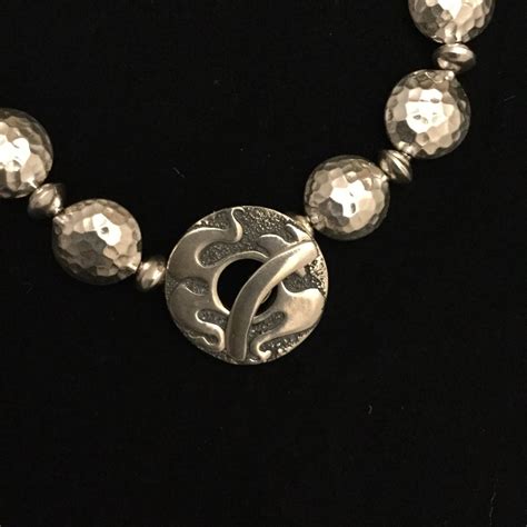 Sterling Silver Coin Handmade Necklace With Sterling Silver Saki Clasp