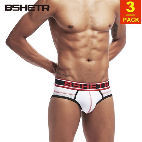 Bshetr Brand 3pcslot Mens Underwear Briefs Cotton Underpants Pants U