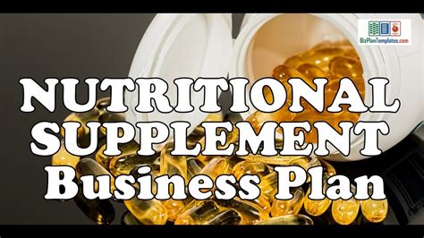 Nutritional Supplement Business Plan Template Examplesample Youtube