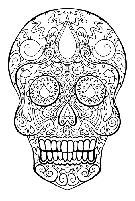 12 Incroyable Crane Mexicain Coloriage Images Skull Coloring Pages