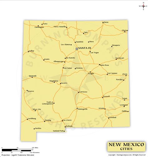 New Mexico Cities Map Hd