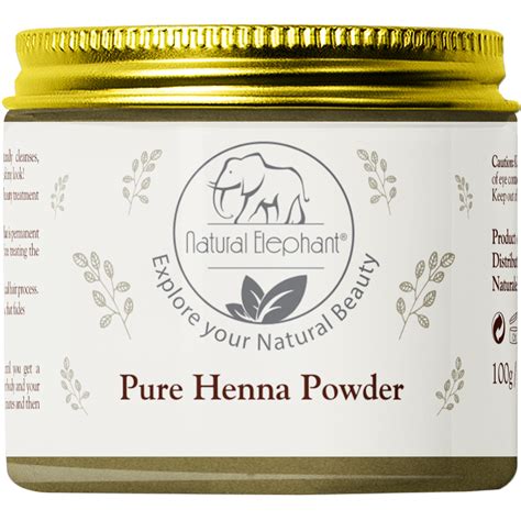 Pure Henna Powder 100g 35oz Natural Elephant
