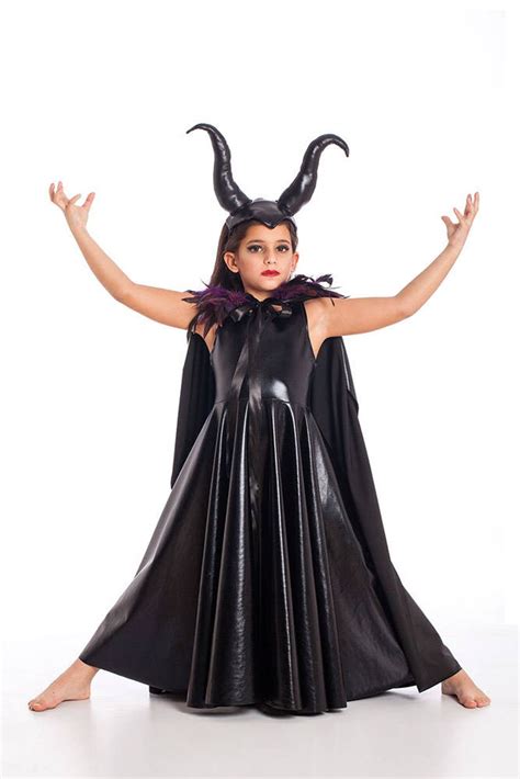 Girls Maleficent Costume Halloween Costumes Kids Costumes Etsy