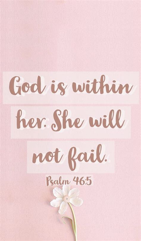 God Is Within Her She Will Not Fail Psalm Bible Verse