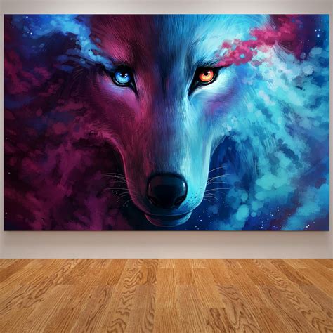 Abstract Wall Art Picture Wolf Posters And Prints Canvas Painting