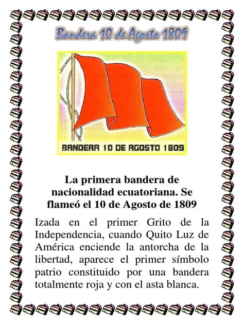 Bandera Del 10 De Agosto De 1809 Para Dibujar Banner De Ecuador