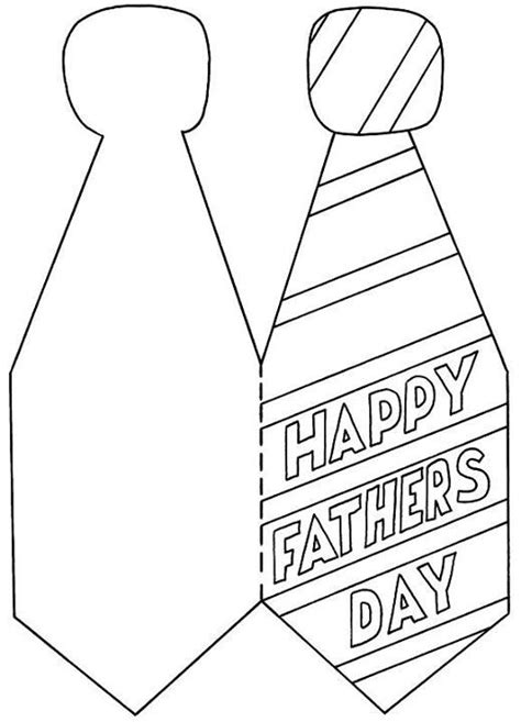 Tie Card Pattern Fathers Day Card Template Fathers Day Coloring