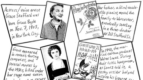 Brian Nelson Laurel cartoon on Grace Stafford, voice of Woody Woodpecker