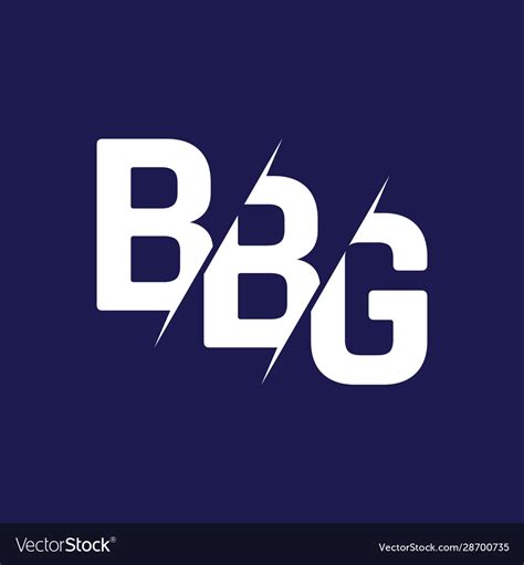 Monogram Letters Initial Logo Design Bbg Vector Image