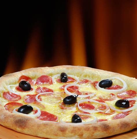Pizza Stock Photo Image Of American Blaze Food Cooked 19086000