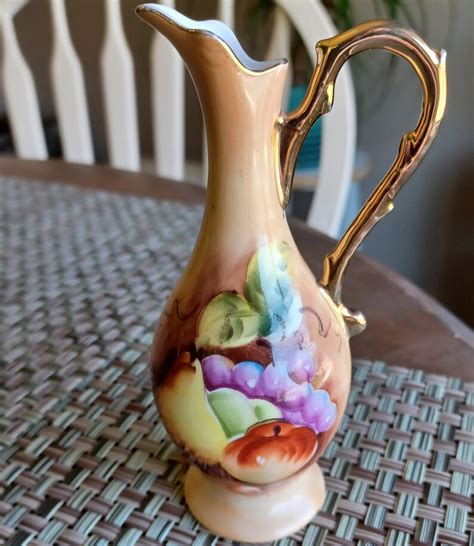 Small Vintage Lefton Hand Painted Pitchercollectible Etsy