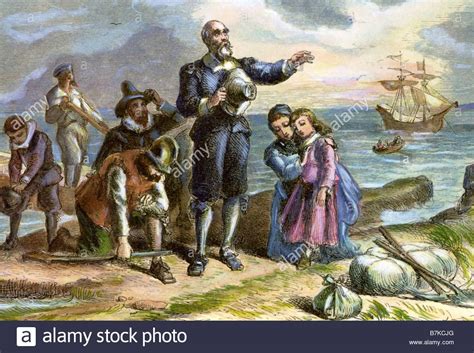 Download This Stock Image Pilgrim Fathers English Puritan Colonists
