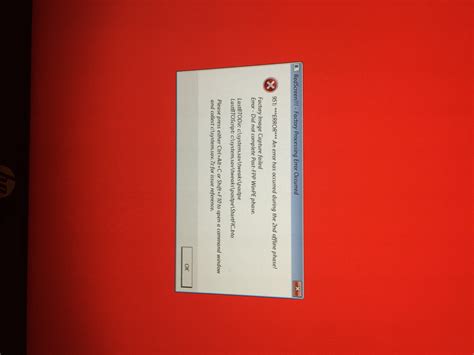 Solved Redscreen Factory Processing Error Occured Hp Support