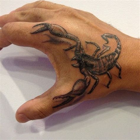 Scorpio Tattoos On Hand