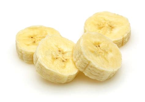Sliced Ripe Banana Isolated On White Stock Photo Image Of Closeup