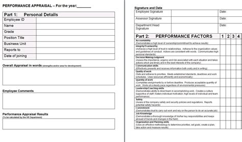 performance appraisal form | Performance appraisal, Performance evaluation, Appraisal