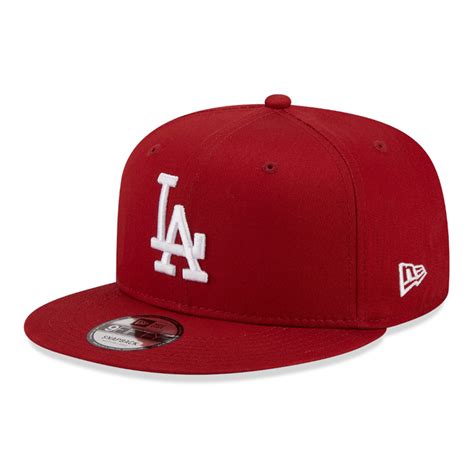 Official New Era La Dodgers Mlb League Essential Hot Red 9fifty