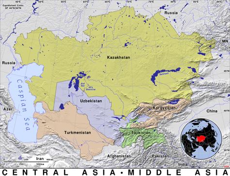 Central Asia · Public Domain Maps By Pat The Free Open Source