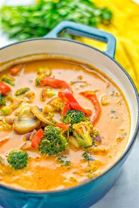 Red Curry Coconut Soup Recipe Easy One Pot Meals Easy Meals One